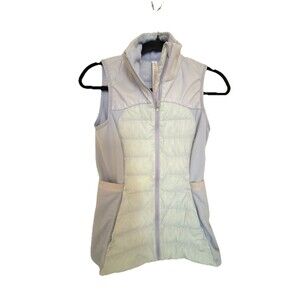 Lululemon Down For It All Vest Lilac Blue Quilted Puffer Full Zip  Jacket
